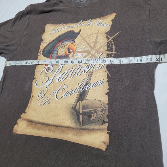 Parrots of the Caribbean Humorous Graphic Cotton T Shirt Pirate's Treasure Large - Picture 6 of 9